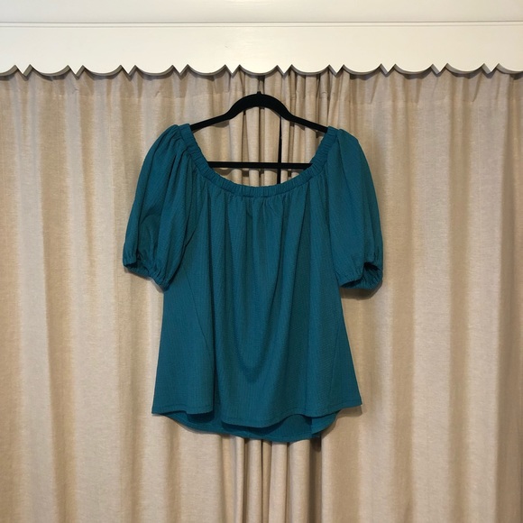 Anthropologie Off the Shoulder Puff Sleeve Blouse - Picture 2 of 6